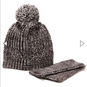 Rebecca Minkoff Marled Beanie & Arm Warmer Set